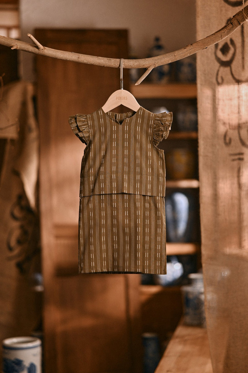 The Hariri Babies Broderie Kurung - Leafline