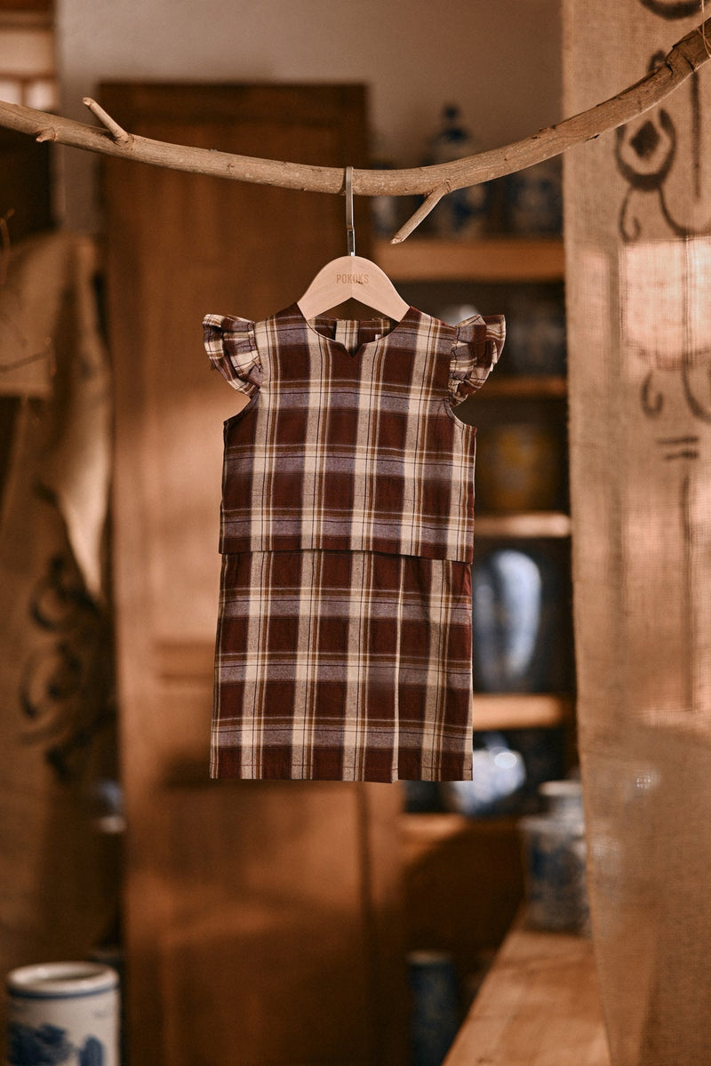 The Hariri Babies Broderie Kurung - Cherrywood