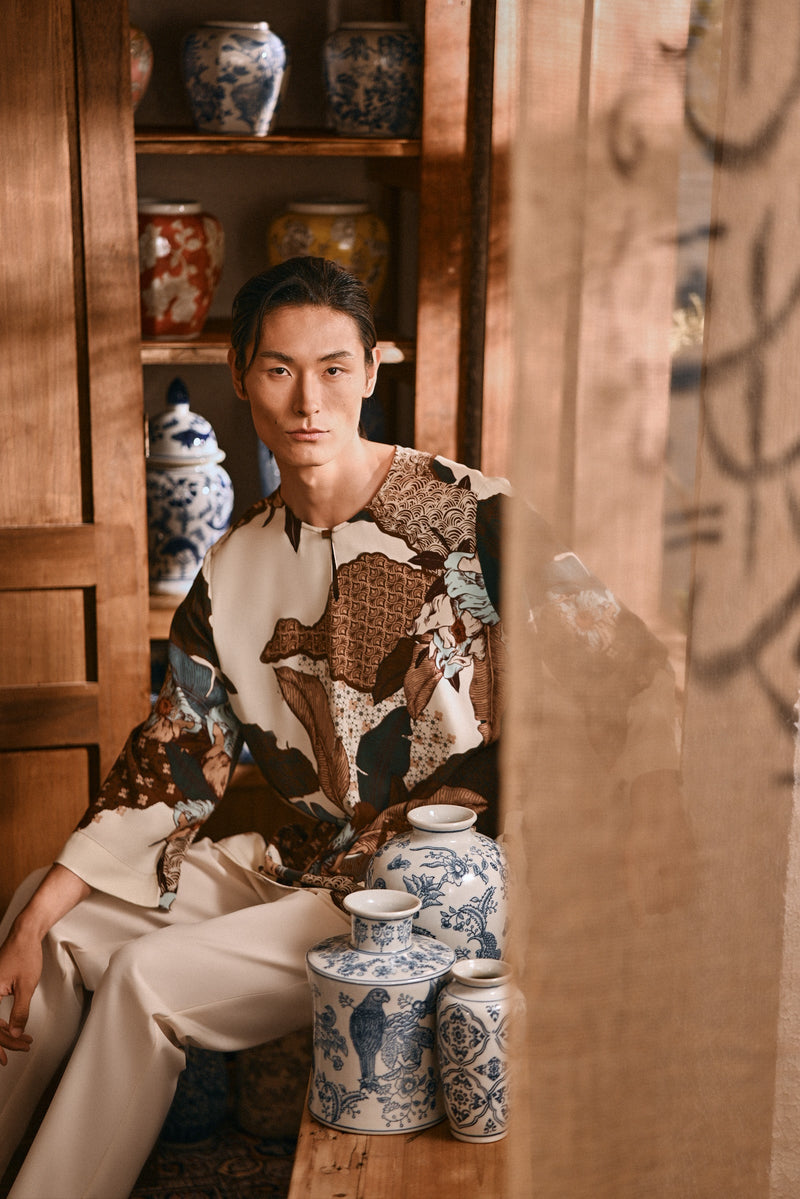 The Hariri Men 3/4 Sleeve Kurta - Amazon