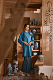 The Hariri Women Pesak Kurung Top - Jade Teal
