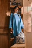 The Hariri Women Pesak Kurung Top - Jade Teal