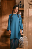 The Hariri Women Pesak Kurung Top - Jade Teal