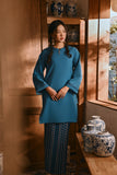 The Hariri Women Pesak Kurung Top - Jade Teal