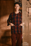The Hariri Men 3/4 Sleeve Kurta - Garnet Square