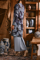 The Hariri Women Broderie Skirt - Blue Fog