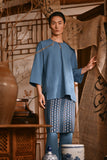 The Hariri Men 3/4 Sleeve Kurta - Jade Teal