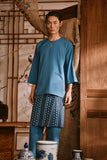 The Hariri Men 3/4 Sleeve Kurta - Jade Teal