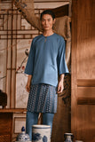 The Hariri Men 3/4 Sleeve Kurta - Jade Teal