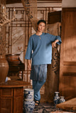 The Hariri Men 3/4 Sleeve Kurta - Jade Teal
