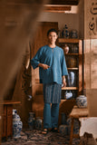 The Hariri Men 3/4 Sleeve Kurta - Jade Teal