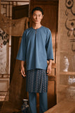 The Hariri Men 3/4 Sleeve Kurta - Jade Teal
