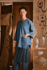 The Hariri Men 3/4 Sleeve Kurta - Jade Teal