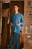 The Hariri Men 3/4 Sleeve Kurta - Jade Teal