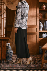 The Hariri Women Lace Skirt - Black