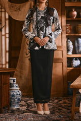 The Hariri Women Lace Skirt - Black