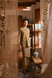 The Hariri Men 3/4 Sleeve Kurta - Butter Olive