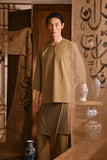 The Hariri Men 3/4 Sleeve Kurta - Butter Olive