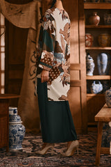 The Hariri Women Lace Skirt - Emerald Green