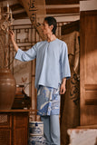 The Hariri Men 3/4 Sleeve Kurta - Clean Blue