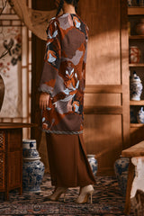 The Hariri Women Lace Skirt - Milk Chocolate