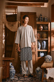 The Hariri Men 3/4 Sleeve Kurta - Grey