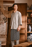 The Hariri Men 3/4 Sleeve Kurta - Grey
