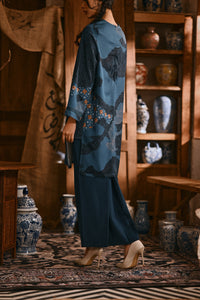 The Hariri Women Broderie Skirt - Deep Teal