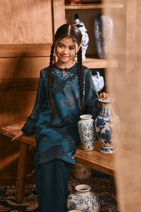 The Hariri Pesak Kurung Top - Teal Oasis