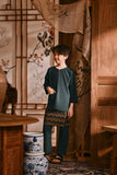 The Hariri 3/4 Sleeve Kurta - Emerald Green