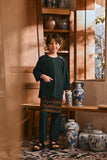 The Hariri 3/4 Sleeve Kurta - Emerald Green