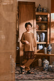 The Hariri 3/4 Sleeve Kurta - Latte