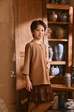 The Hariri 3/4 Sleeve Kurta - Latte