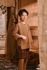 The Hariri 3/4 Sleeve Kurta - Latte