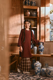 The Hariri Broderie Skirt - Cherrywood