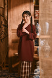 The Hariri Pesak Kurung Top - Royal Burgundy