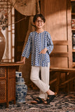 The Hariri 3/4 Sleeve Kurta - Blue Borneo