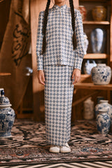 The Hariri Folded Skirt - Sailor