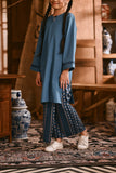 The Hariri Folded Skirt - Teal Borneo