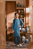 The Hariri Folded Skirt - Teal Borneo
