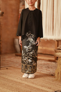 The Asal Kita Jacquard Skirt - Periwinkle Bloom