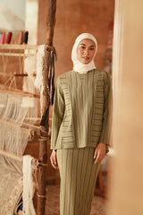 The Asal Kita Women Kedah Striped Blouse - Mossryn