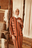 The Asal Kita Women Kedah Striped Blouse - Sunset Wideframe