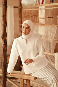 The Asal Kita Women Kedah Broderie Blouse - Off White