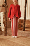The Asal Kita Folded Skirt - Rouge Prestige