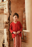 The Asal Kita Embellish Kebaya Top - Rumba Red