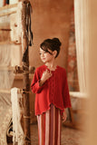 The Asal Kita Embellish Kebaya Top - Rumba Red