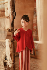 The Asal Kita Embellish Kebaya Top - Rumba Red