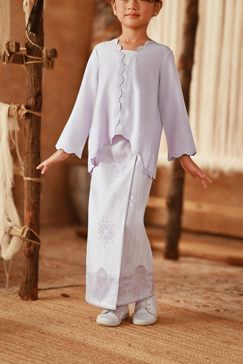 The Asal Kita Jacquard Skirt - Lavender Aman