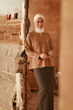 The Asal Kita Women Kedah Broderie Blouse - Latte