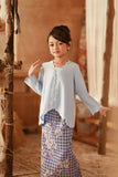 The Asal Kita Embellish Kebaya Top - Clean Blue